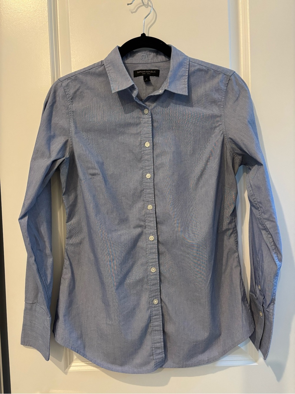 Banana Republic Riley Tailored-Fit Solid Shirt in Light Blue